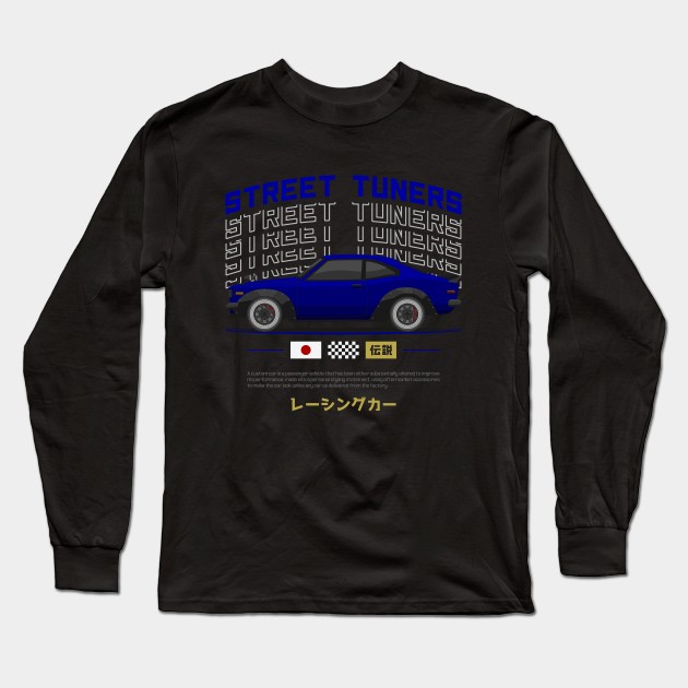 Tuner Blue RX3 JDM Long Sleeve T-Shirt by GoldenTuners